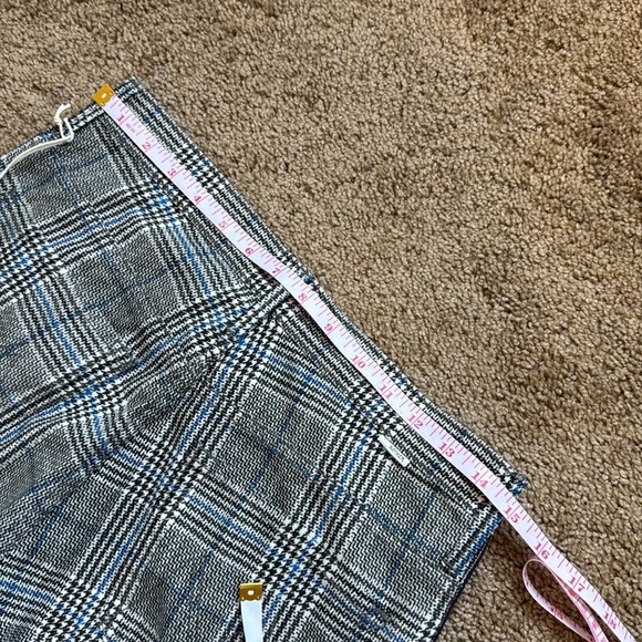 NWT Mother Insider Ankle Plaid Striped Happy People Read and Drink Coffee Pants - Picture 7 of 11